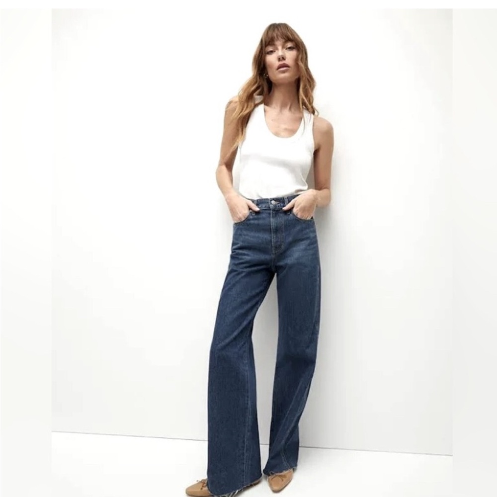Veronica Beard Taylor Wide Leg Jeans